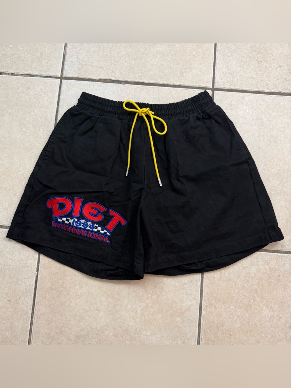 Diet Starts Monday Black Short Size L